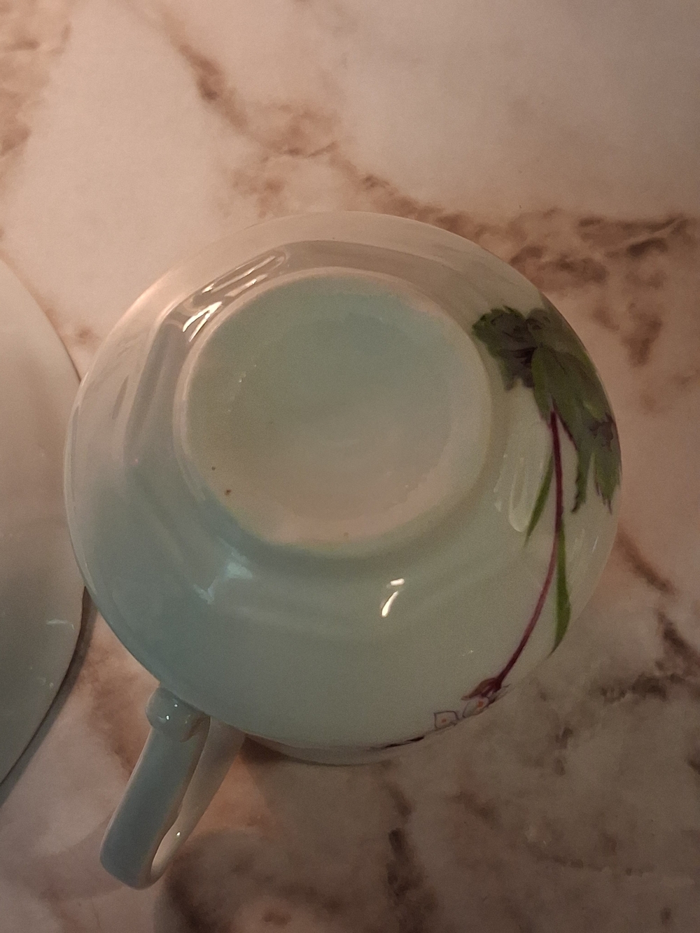 ☕️French Vintage Porcelain Demitasse Cup and Saucer- Unusual Floral Design💐 - Picture 11 of 14